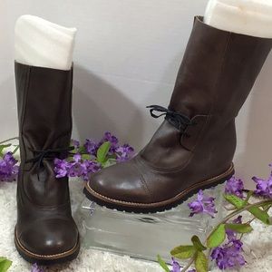 Lilimill metallic brown Italian leather boots 37